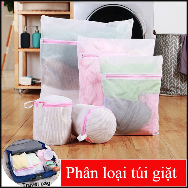 WHT Bốn kiểu Túi Giặt Du Lịch Có Khóa Kéo Lưới Để Giặt Tất Áo Ngực Qua Máy Giặt