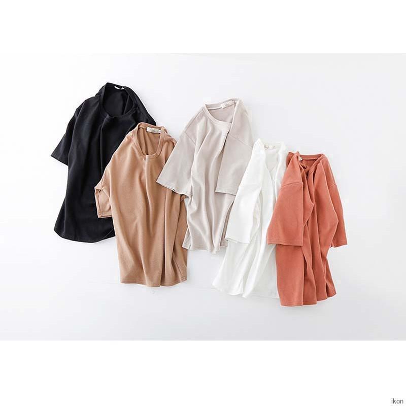 Áo thun tay ngắn dáng rộng kiểu đơn giản