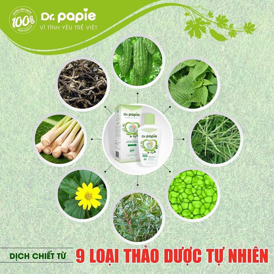 Nước Tắm Gội Thảo Dược Dr Papie 230ml