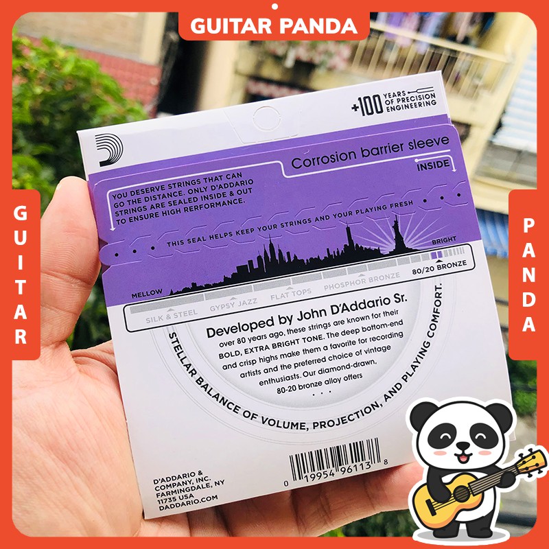 Dây Đàn Guitar Acoustic D'Addario EJ13 Guitar Panda