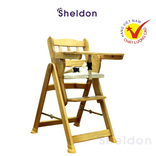 [TẶNG KÈM YẾM ĂN DẶM] Ghế gỗ cao cấp cho bé Autoru 4 chế độ điều chỉnh, gỗ tự nhiên, đạt chất lượng CCI