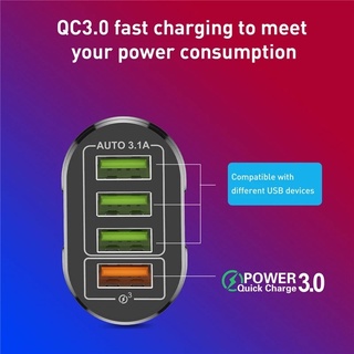 Củ sạc 4 cổng USB QC 3.0 48W phích cắm US