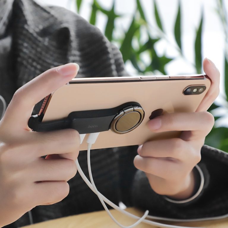 Jack chuyển đổi iphone 2 cổng vừa nghe vừa sạc có hỗ trợ míc Hoco LS22