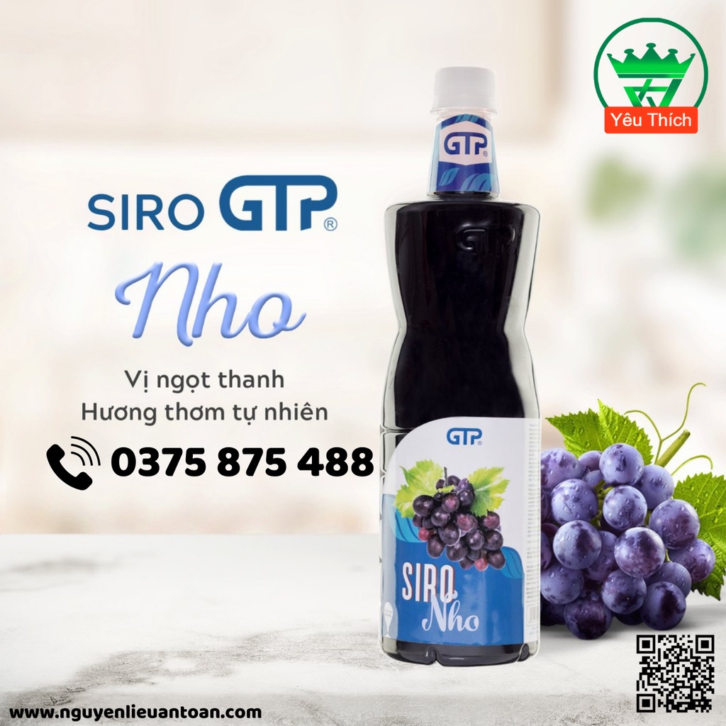 Siro Nho GTP 1.3kg Hương Vị Đậm Đà, Vị Ngọt Tự Nhiên