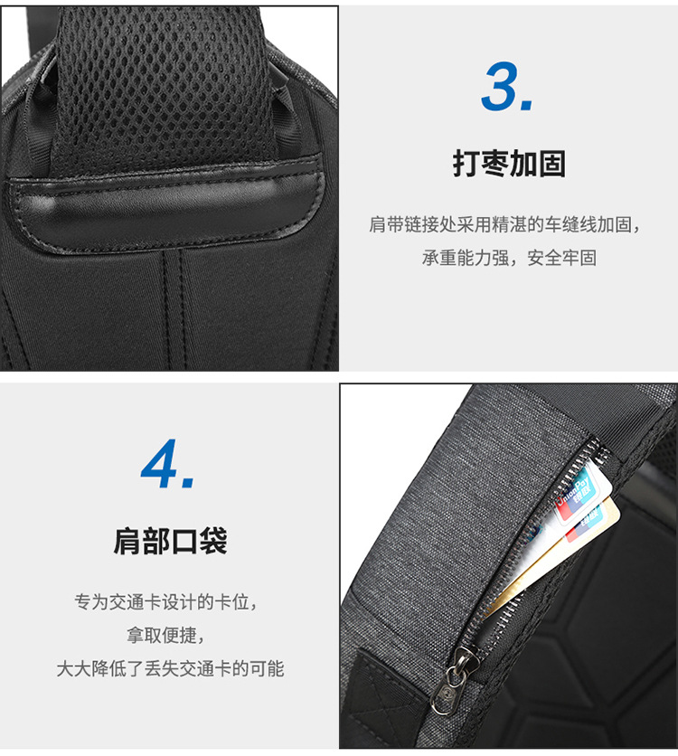 Túi Đeo Chéo Đa Năng Có Cổng Sạc USB Thời Trang Cho Nam | BigBuy360 - bigbuy360.vn