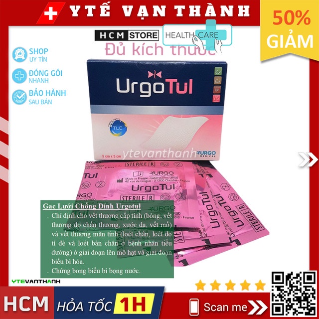 Gạc Lưới Chống Dính Urgotul | Dán Loét, Vết Mổ, Vết Thương lớn -VT0373