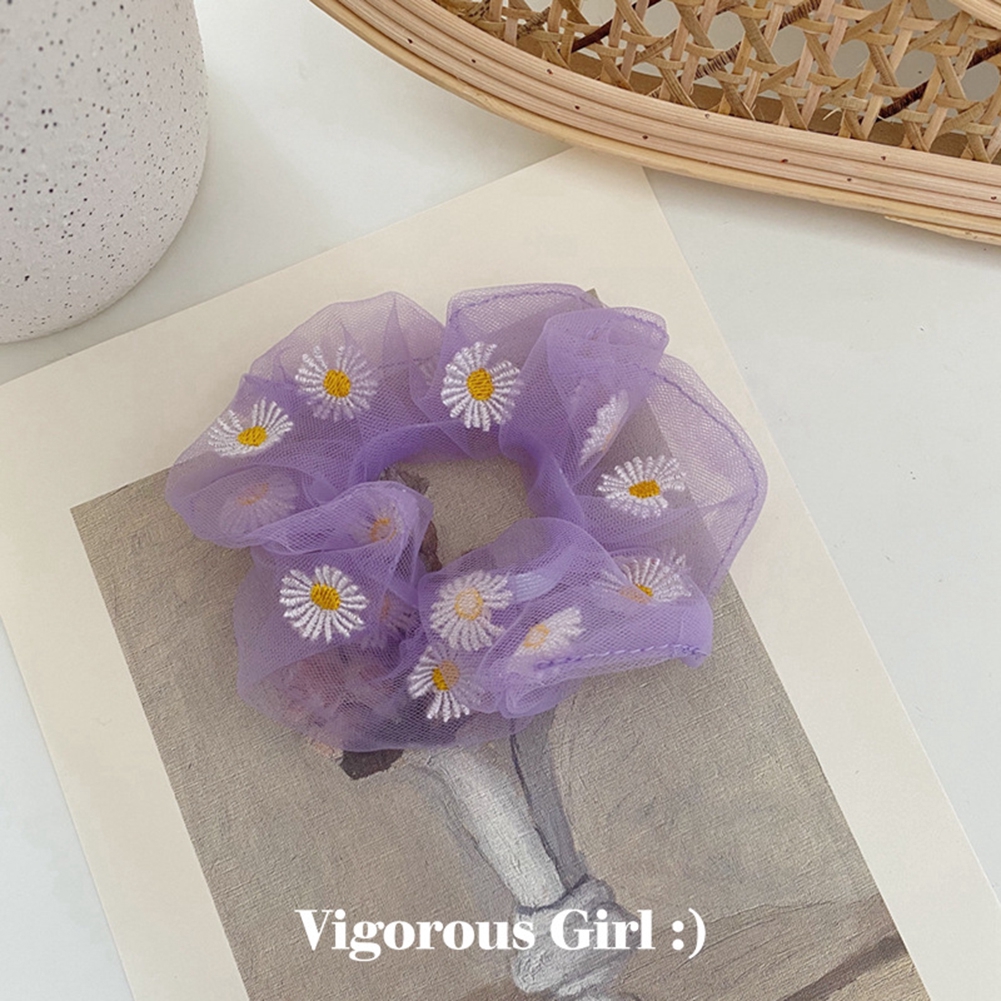 Korea INS Cúc hair Scrunchies Dây buộc tóc hoa