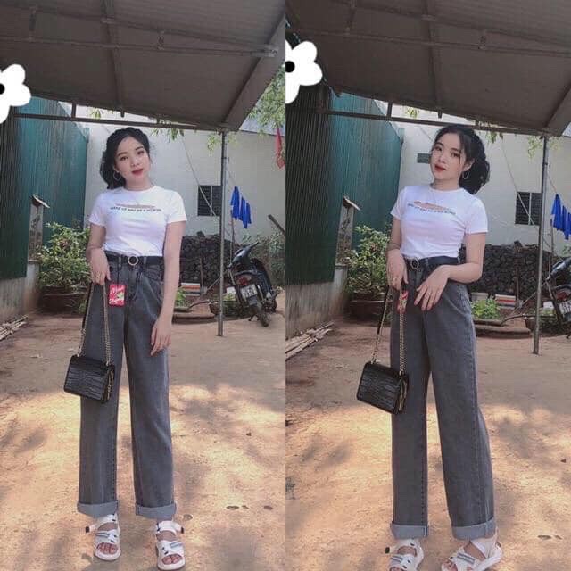 QUẦN BÒ CULLOTESS JEANS MÀU KHÓI
