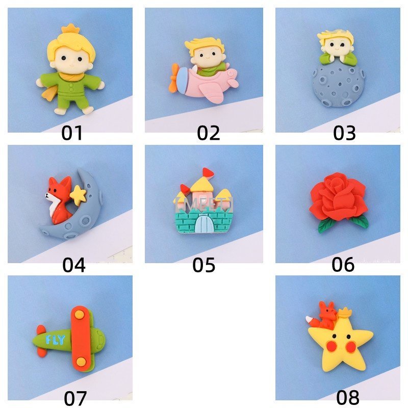 [Met] Gói 1 Cái / Gói Nhựa Resin Hình Hoàng Tử Bé Hoạt Hình Làm Đồ Trang Sức Thủ Công DIY
