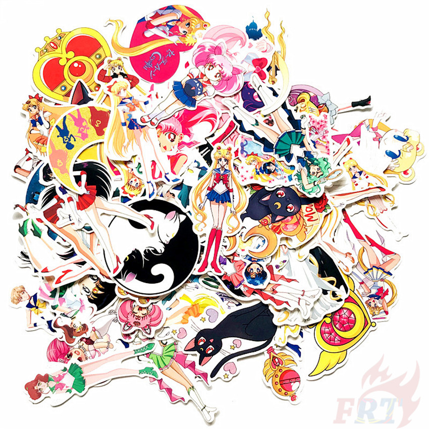 ❉ Sailor Moon - Anime Stickers ❉ 75Pcs/Set Tsukino Usagi DIY Fashion Luggage Laptop Skateboard Decals Doodle Stickers