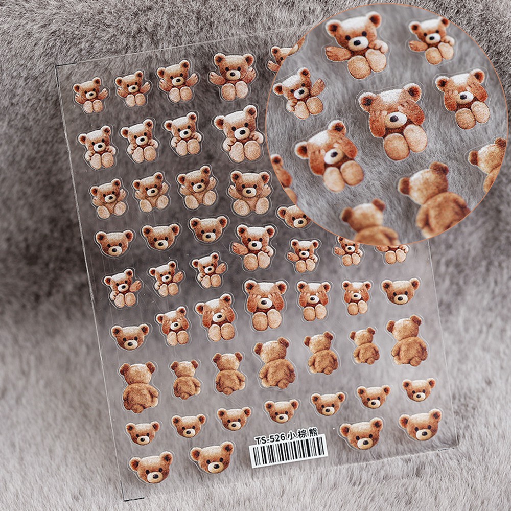 [Hàng mới về] Nhãn dán trang trí móng tay họa tiết hấu 3D trong suốt đáng yêu