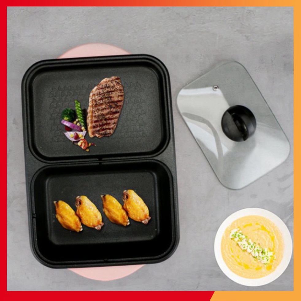 Bếp Lẩu Nướng 2 Ngăn Đa Năng Hàn Quốc, Nồi Lẩu Nướng 2 in 1 BẢO HÀNH 1 ĐỔI 1 Jelama.shop Me4X62Pzls
