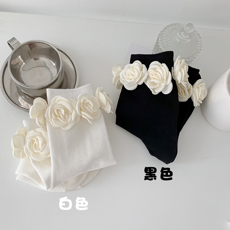 Vớ ống vừa họa tiết hoa trà phong cách Lolita Nhật Bản dễ thương thời trang cho nữ 2022