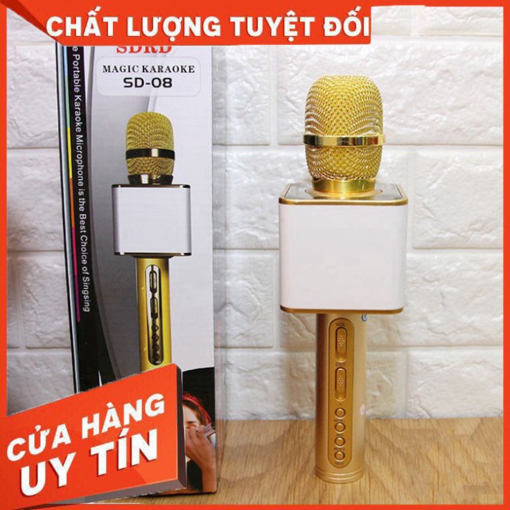 [GIÁ RẺ NHẤT] [CHẤT LƯỢNG SỐ 1]  Mic Karaoke Magic SD-08 Hàng Loại 1 Âm Thanh Chuẩn Loa To Đời Mới