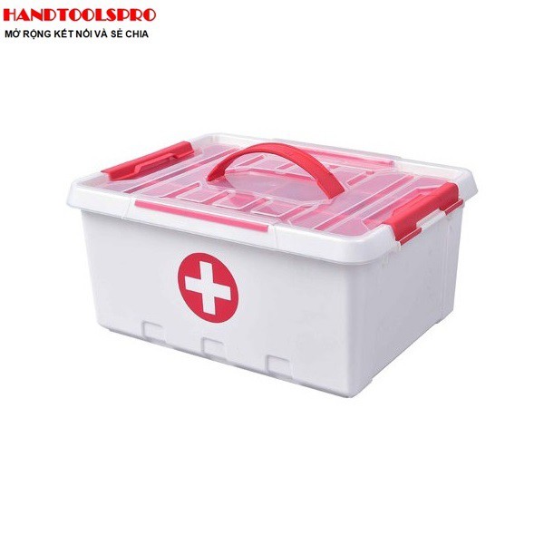 Hộp nhựa y tế cứu thương gia đình, TACTIX 320270 40.4 x 30.4 x 25.7 cm