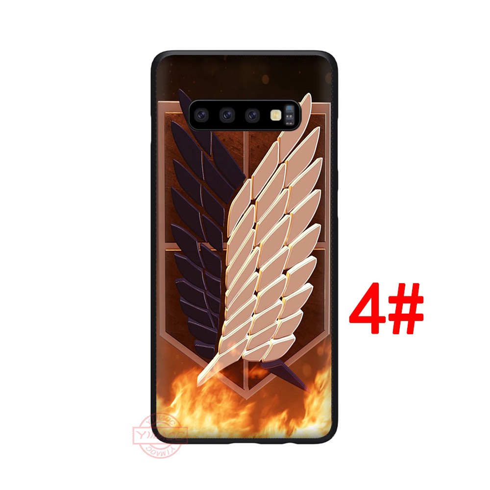 Ốp điện thoại mềm in hình Attack on Titan cho Samsung Galaxy Note 8/9/S8/S9/S10 (+)/S7/S7e