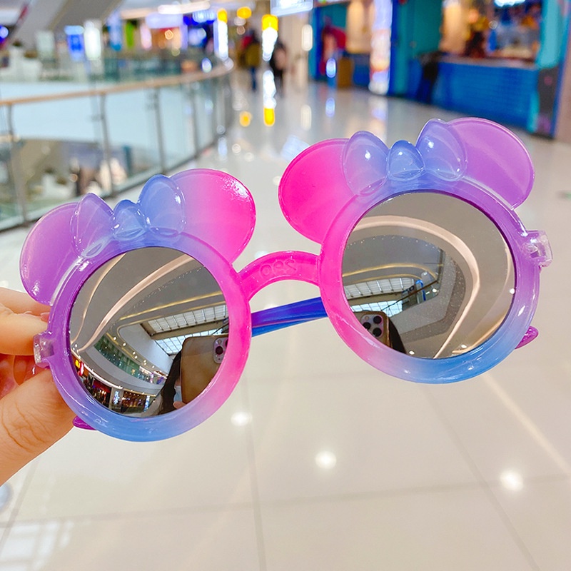 Kính Mát Chống Tia UV Hình Tai Gấu Dễ Thương Cho Bé
