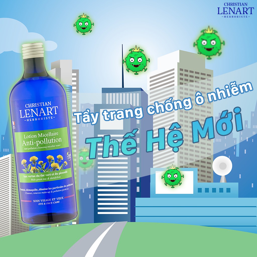 Nước Tẩy Trang Bảo vệ và Làm Trẻ Hoá Da Christian Lenart Anti-Pollution Cleansing Micellar Water 500ml