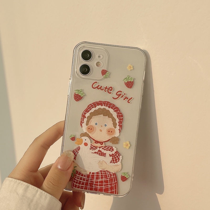 (SIÊU RẺ) Ốp lưng Iphone Trong cute girl méo 6/6plus/6s/6splus/7/7plus/8/8plus/x/xr/xs/11/12/13/pro/max/plus/promax