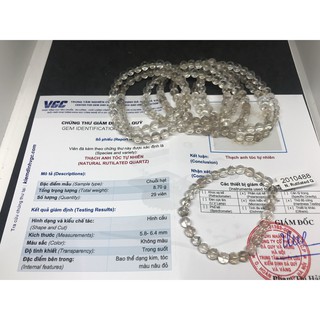 Vòng tay Rutilated nâu đỏ