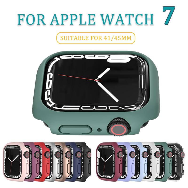 Ốp bảo vệ mặt đồng hồ Apple Watch 45mm Series 7 6 5 4 3 2 41mm 45mm 40mm bằng PC cứng chất lượng cao