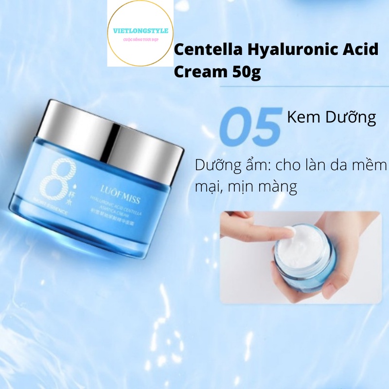 Bộ Chăm Sóc Da Mặt Hyaluronic Acid Dưỡng Ẩm Kiểm Soát Dầu Se Khít Lỗ Chân Lông Toner Emulsion Kem Dưỡng Mắt BB