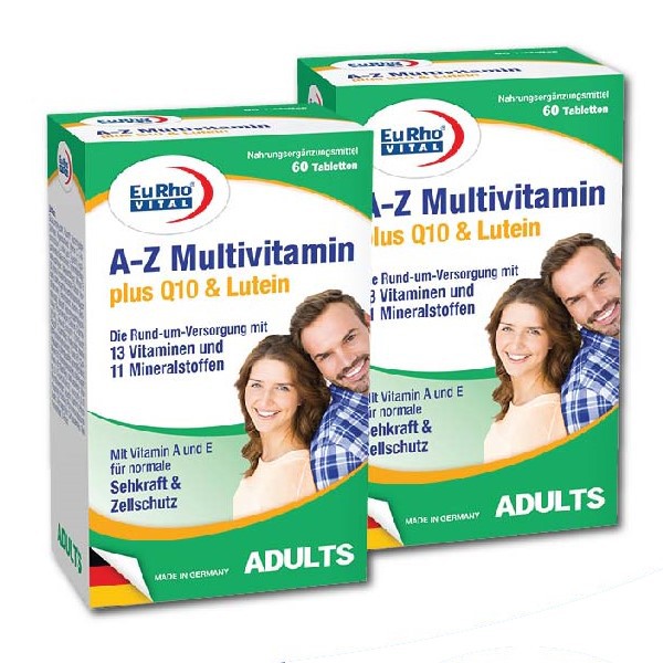 Thực phẩm bổ sung đa vitamin EuRho Vital A-Z Multivitamin Plus Q10 & Lutein | BigBuy360 - bigbuy360.vn