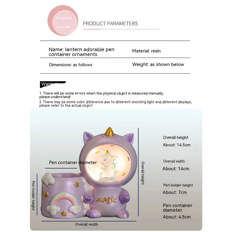 Ống Đựng Bút Bằng Nhựa Resin Hình Hổ / Thỏ Dễ Thương Sáng Tạo