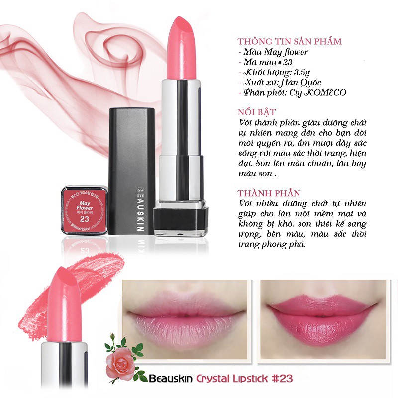 Son Môi Beauskin Pure Natural Crystal Lipstick