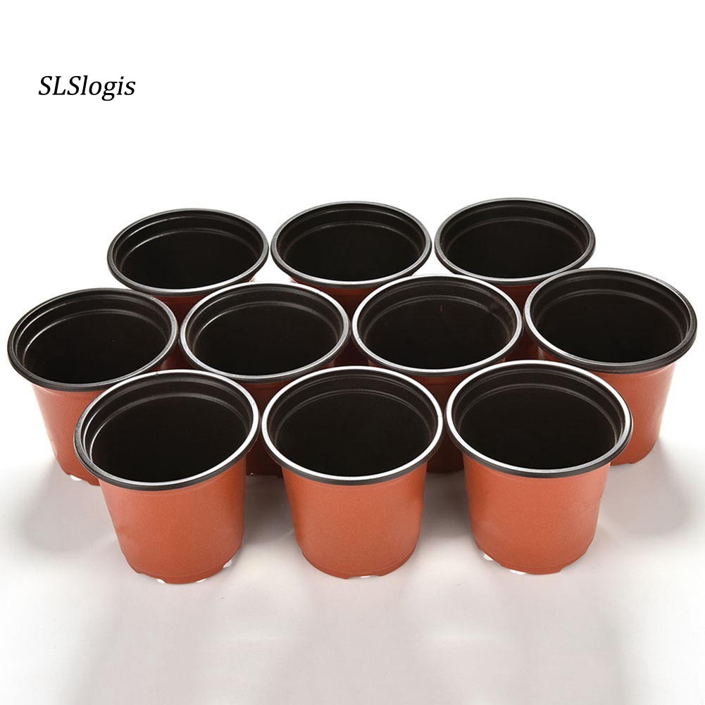 Bộ 10 Chậu Nhựa Trồng Cây Kiểu Tròn Cỡ Nhỏ