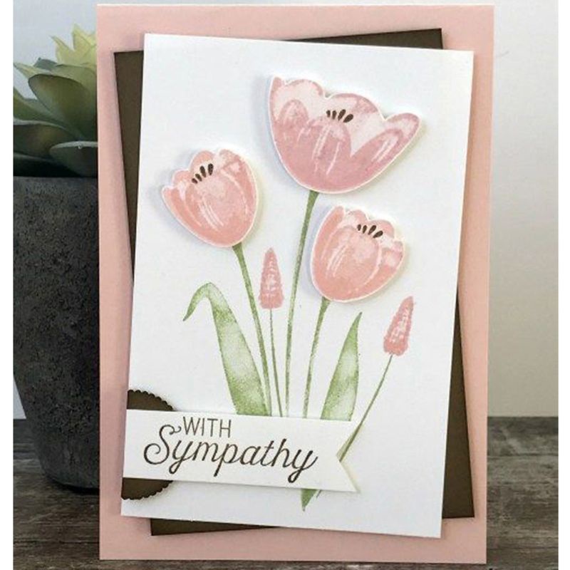 Khuôn Cắt Giấy Làm Từ Kim Loại Hình Hoa Tulip Trang Trí Scrapbook Thẻ
