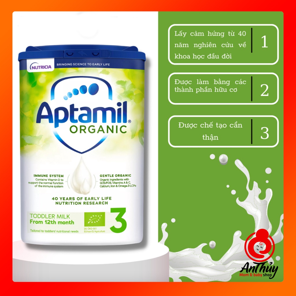 SỮA APTAMIL ORGANIC SỐ 3 800GR NỘI ĐỊA ANH