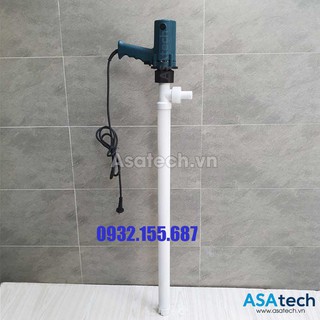 Bơm thùng phuy chạy điện DYI HLB750-PP (750w, thân nhựa ), Máy bơm hóa chất từ thùng phi