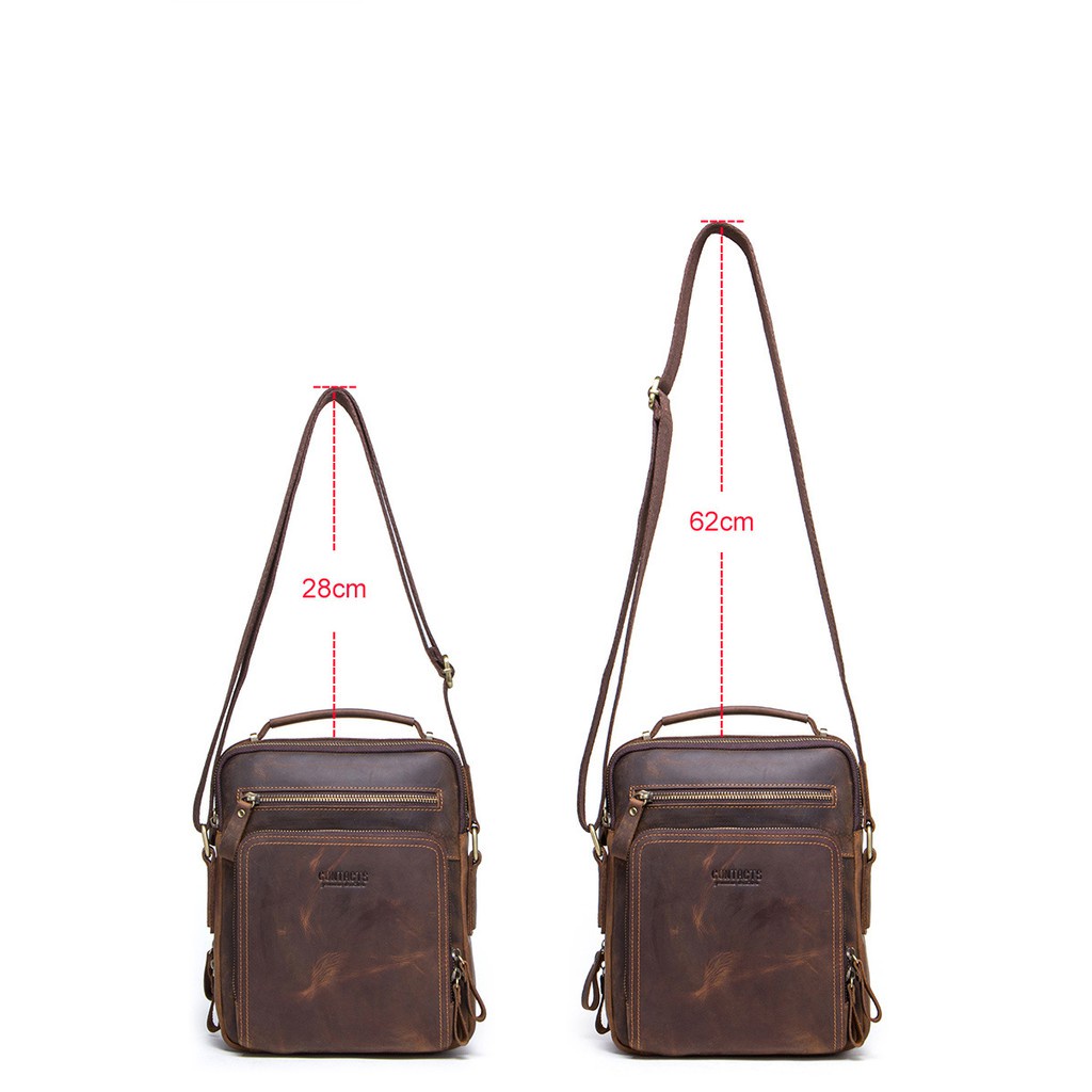 Túi Đeo Chéo Da Bò Thật Bảo Hành Da 5 Năm FD01 - DU MỤC STORE