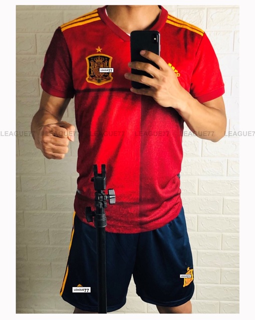 Áo Bóng Đá Đội Tuyển 🇪🇸 Tây Ban Nha / SPAIN / Freeship Bộ quần áo đá banh đội tuyển Tây Ban Nha cao cấp