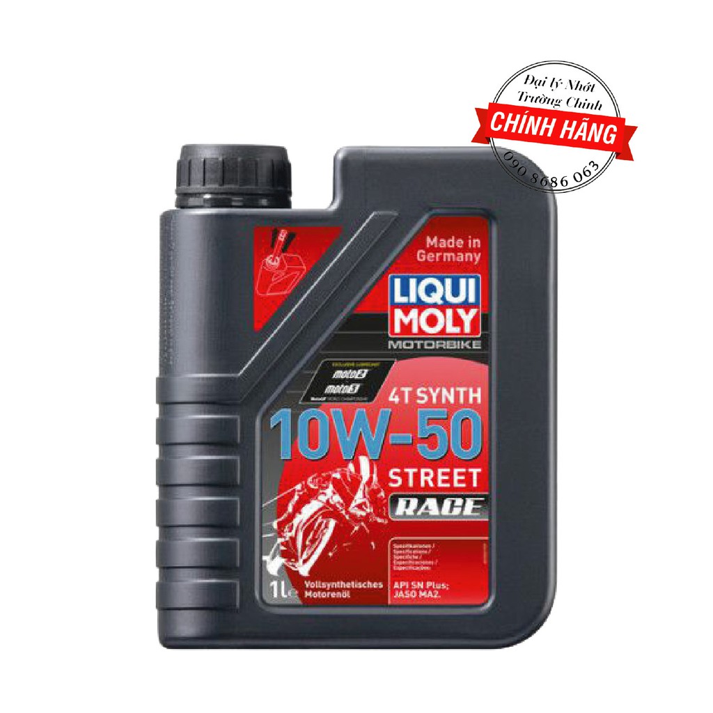 Nhớt liqui Moly Street Race Synth 4T 10W50 100Ml,200Ml,300Ml,400MLdành cho xe số, moto