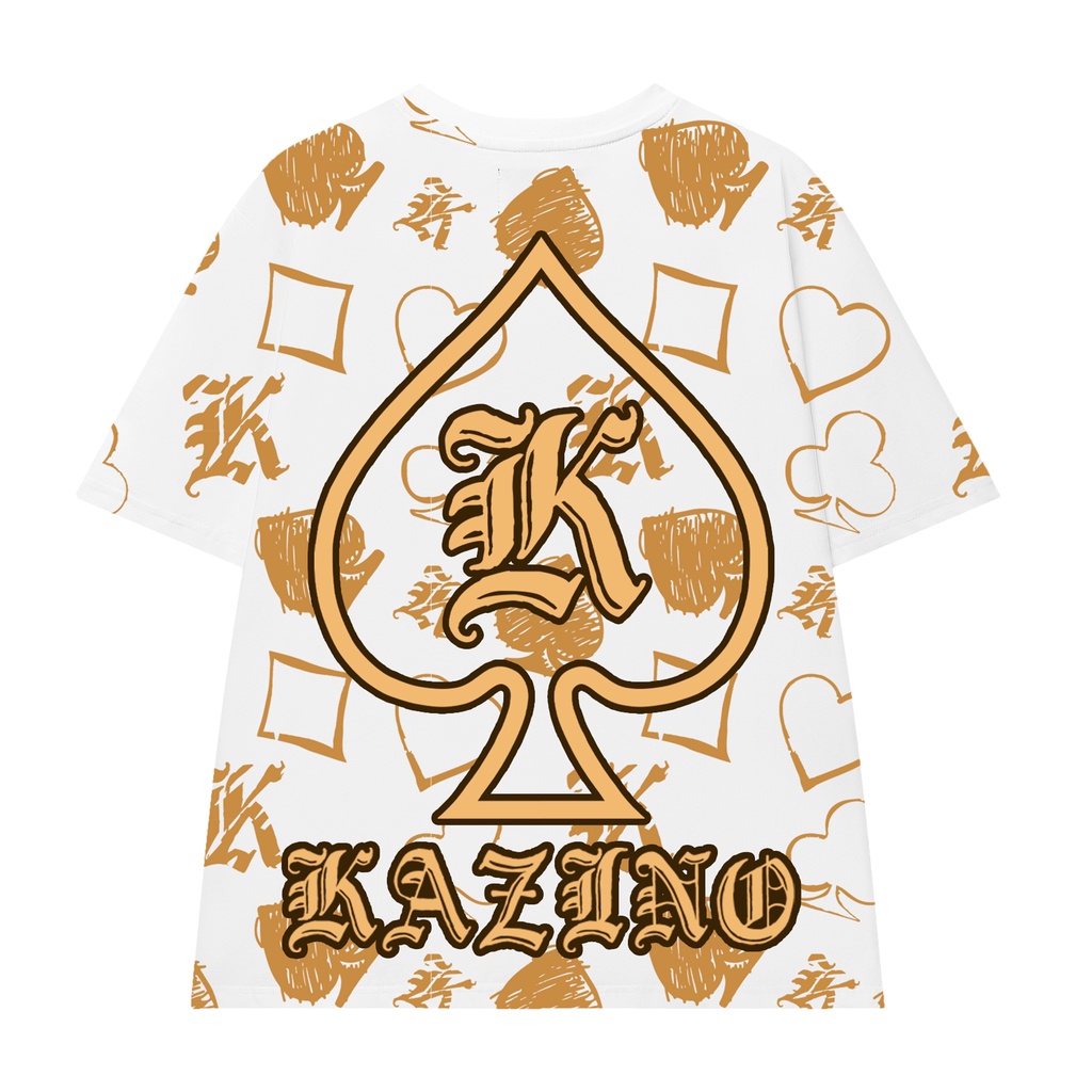 Áo thun form rộng Paradox tay lỡ - Unisex - In hình - THE GAMBLE MONOGRAM - Đen, Trắng