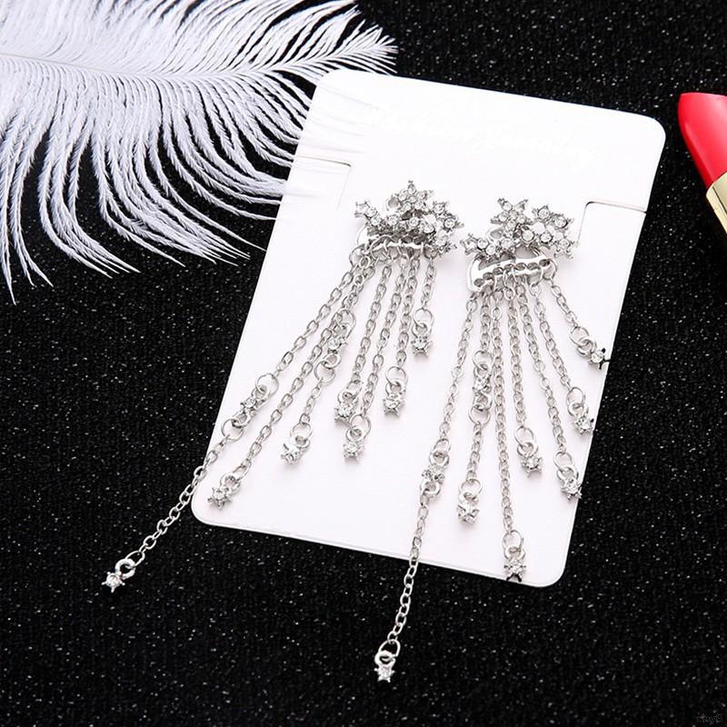 Cặp bông tai dài phối ngôi sao lấp lánh dễ thương