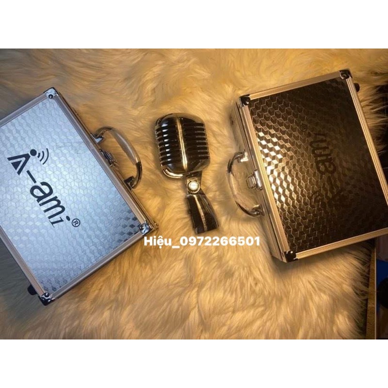 MICRO THU ÂM AMI DQ-55SH PHONG CÁCH CỔ ĐIỂN CHUYÊN NGHIỆP SỬ DỤNG CHO CÁC LOẠI SOUND CARD 5V Và NGUỒN 48V