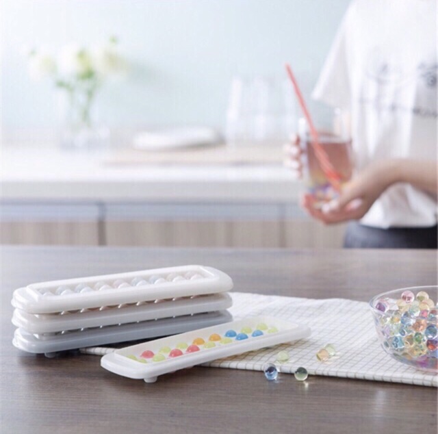 Khuôn thạch bi nhỏ, thạch hình cầu/khay đá bi/ rau câu bi bằng nhựa bền đẹp loại 27v