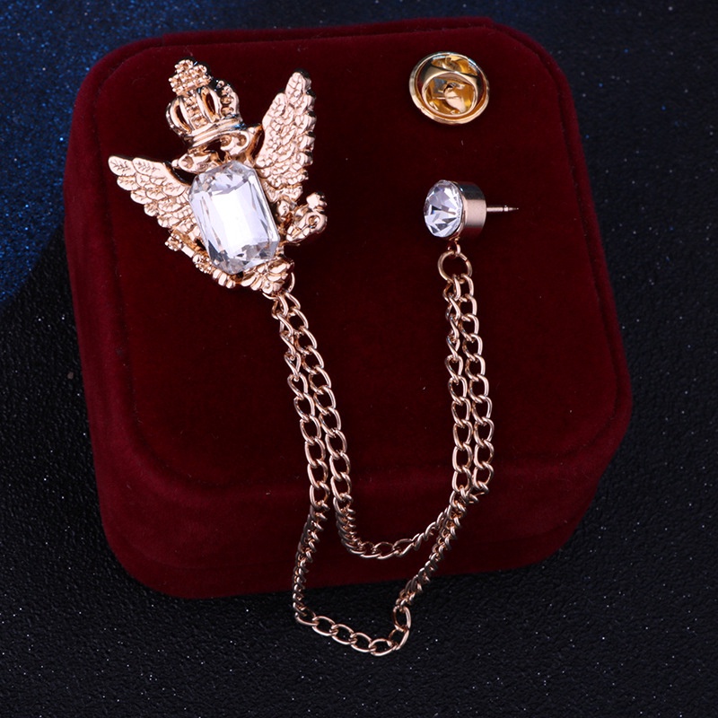 Trâm cài áo EFAN đính đá tua rua phong cách retro mới cho nam