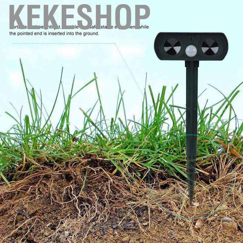 Kekeshop Solar Power Ultrasonic Electronic Pest Animal Repeller Repellent Sensor Garden