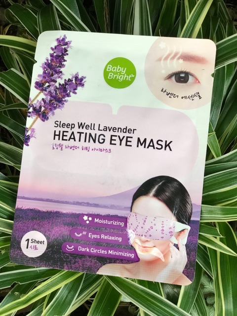 Mặt nạ tạo nhiệt giảm quầng thâm và bọng mắt Baby Bright Sleep Well Lavender Heating Eye Mask 15g | BigBuy360 - bigbuy360.vn