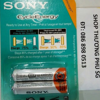Pin sạc SONY AAA - 3A: Rechargeable NH-AAA 1.2V - 4300mAh - Sạc 1000 lần