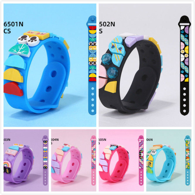 Vòng đeo tay silicon sáng tạo dễ điều chỉnh DIY thích hợp làm quà tặng cho nam và nữ