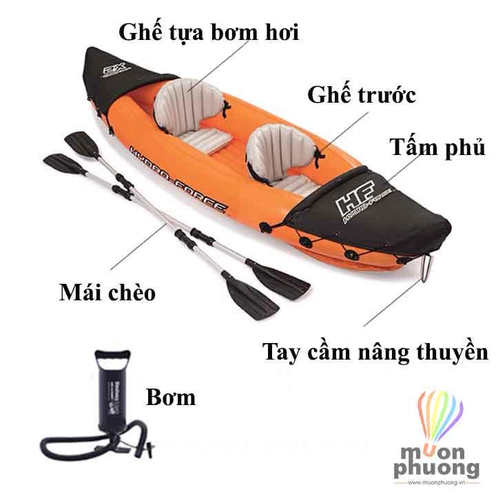 Thuyền kayak bơm hơi 3,2m Bestway thiết kế 3 khoang khí là phụ kiện thể thao dã ngoại tuyệt vời - MUÔN PHƯƠNG SHOP
