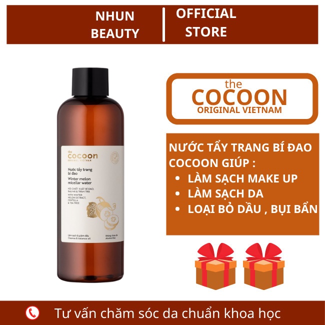 Nước tẩy trang bí đao Cocoon tẩy sạch makeup & giảm dầu 500ml -Nhun