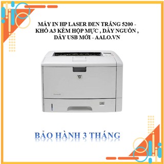 MÁY IN HP LASER ĐEN TRẮNG 5200 - KHỔ A3 KÈM HỘP MỰC , DÂY NGUỒN , DÂY USB MỚI - AALO.VN
