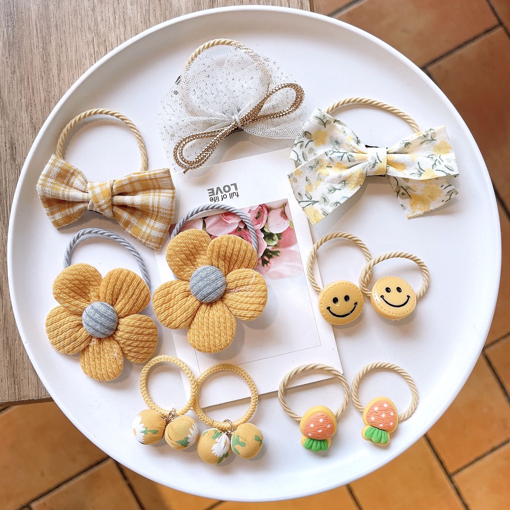 Mới Dây Buộc Tóc Cao Su Kiểu Dáng Dễ Thương Dành Cho Bé Gái