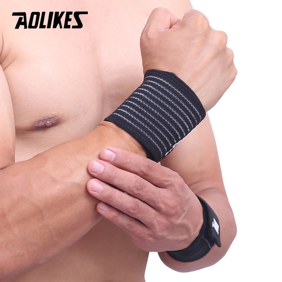 Bộ 2 quấn bảo vệ cổ tay tập gym AOLIKES A-1535 co dãn thoáng khí sport bandage